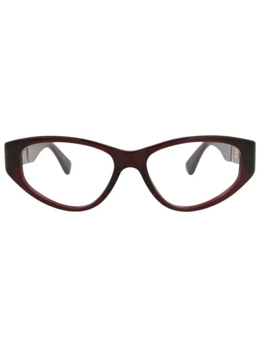 New Bottega Veneta Womens Cat Eye Burgundy Burgundy Transparent Fashion Designer